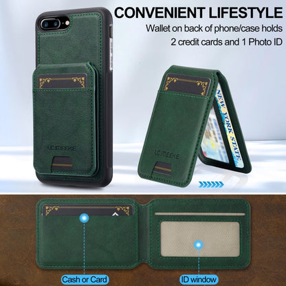 For iPhone 8 Plus / 7 Plus LC.IMEEKE L3 Series Detachable RFID Card Bag Magsafe Phone Case(Green) - More iPhone Cases by LC.IMEEKE | Online Shopping UK | buy2fix