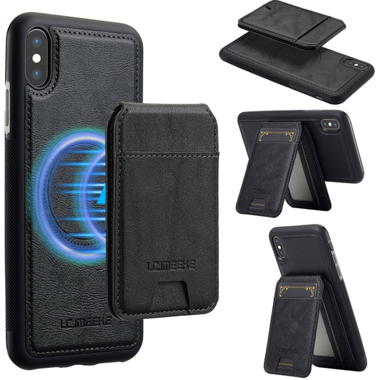 For iPhone XS / X LC.IMEEKE L3 Series Detachable RFID Card Bag Magsafe Phone Case(Black) - More iPhone Cases by LC.IMEEKE | Online Shopping UK | buy2fix