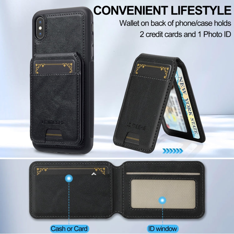 For iPhone XS / X LC.IMEEKE L3 Series Detachable RFID Card Bag Magsafe Phone Case(Black) - More iPhone Cases by LC.IMEEKE | Online Shopping UK | buy2fix