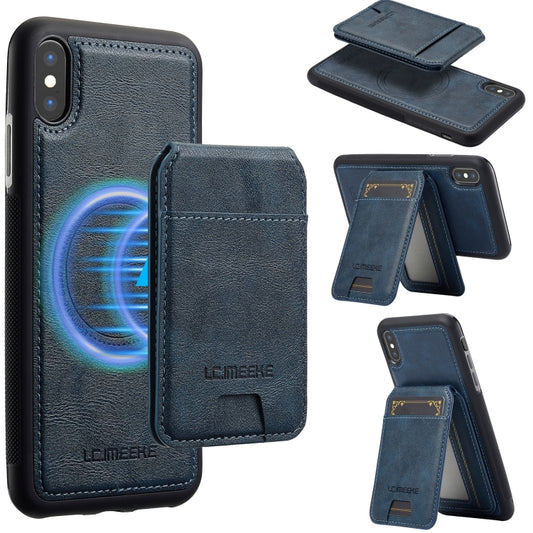 For iPhone XS Max LC.IMEEKE L3 Series Detachable RFID Card Bag Magsafe Phone Case(Blue) - More iPhone Cases by LC.IMEEKE | Online Shopping UK | buy2fix