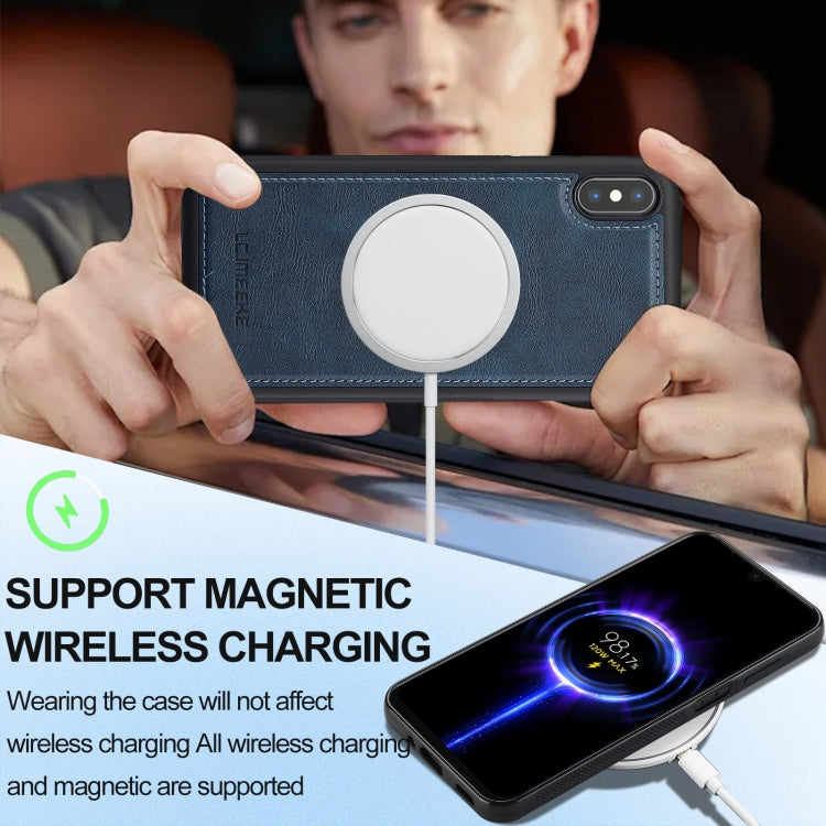 For iPhone XS Max LC.IMEEKE L3 Series Detachable RFID Card Bag Magsafe Phone Case(Blue) - More iPhone Cases by LC.IMEEKE | Online Shopping UK | buy2fix