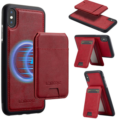 For iPhone XS Max LC.IMEEKE L3 Series Detachable RFID Card Bag Magsafe Phone Case(Red) - More iPhone Cases by LC.IMEEKE | Online Shopping UK | buy2fix