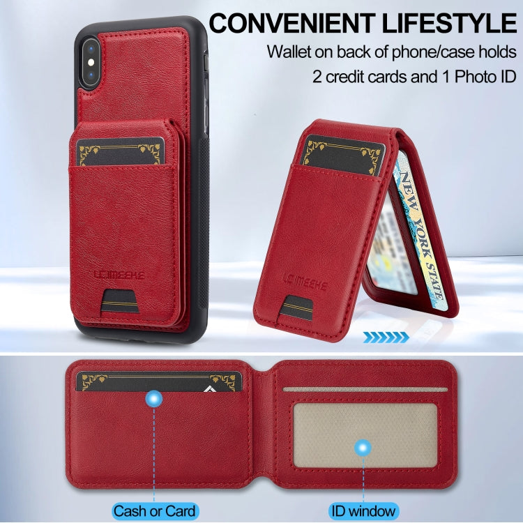 For iPhone XS Max LC.IMEEKE L3 Series Detachable RFID Card Bag Magsafe Phone Case(Red) - More iPhone Cases by LC.IMEEKE | Online Shopping UK | buy2fix