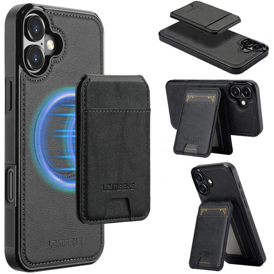 For iPhone 17 LC.IMEEKE L3 Series Detachable RFID Card Bag Magsafe Phone Case(Black) - iPhone 17 Cases by LC.IMEEKE | Online Shopping UK | buy2fix