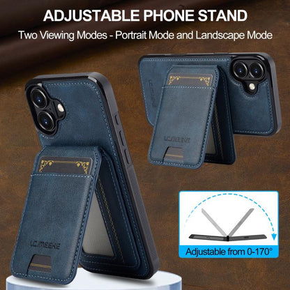 For iPhone 17 LC.IMEEKE L3 Series Detachable RFID Card Bag Magsafe Phone Case(Blue) - iPhone 17 Cases by LC.IMEEKE | Online Shopping UK | buy2fix