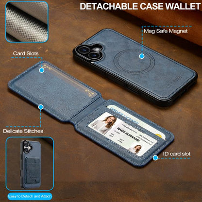 For iPhone 17 LC.IMEEKE L3 Series Detachable RFID Card Bag Magsafe Phone Case(Blue) - iPhone 17 Cases by LC.IMEEKE | Online Shopping UK | buy2fix
