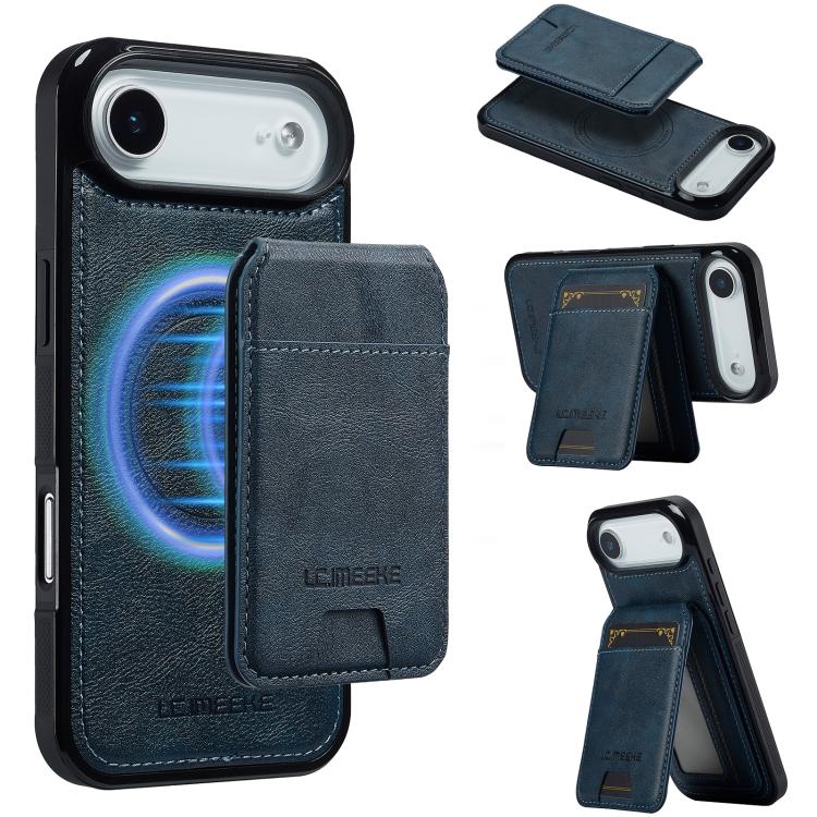 For iPhone Air LC.IMEEKE L3 Series Detachable RFID Card Bag Magsafe Phone Case(Blue) - iPhone Air Cases by LC.IMEEKE | Online Shopping UK | buy2fix