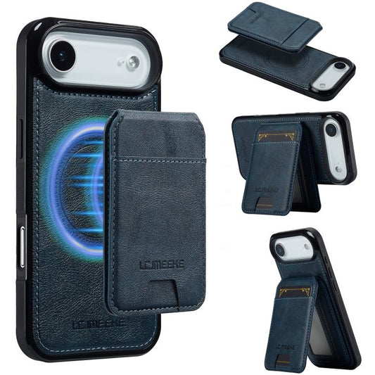 For iPhone Air LC.IMEEKE L3 Series Detachable RFID Card Bag Magsafe Phone Case(Blue) - iPhone Air Cases by LC.IMEEKE | Online Shopping UK | buy2fix