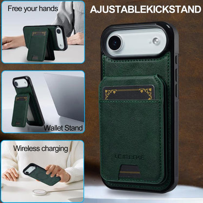 For iPhone 17 Air LC.IMEEKE L3 Series Detachable RFID Card Bag Magsafe Phone Case(Green) - iPhone 17 Air Cases by LC.IMEEKE | Online Shopping UK | buy2fix