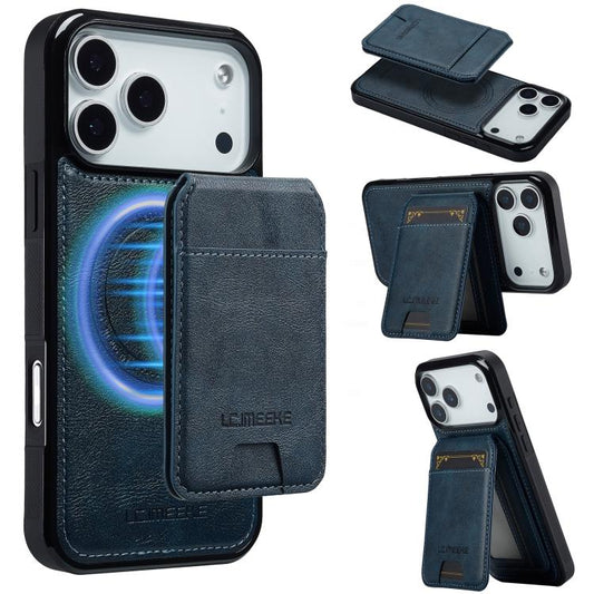 For iPhone 17 Pro LC.IMEEKE L3 Series Detachable RFID Card Bag Magsafe Phone Case(Blue) - iPhone 17 Pro Cases by LC.IMEEKE | Online Shopping UK | buy2fix