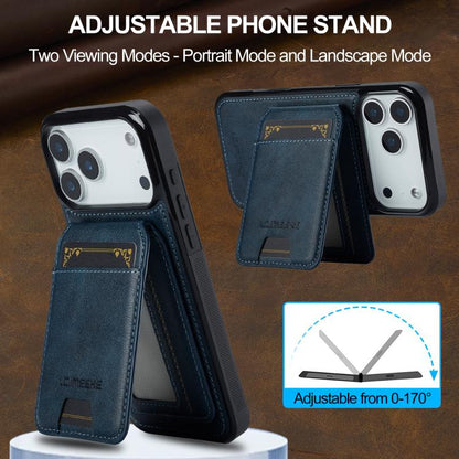For iPhone 17 Pro LC.IMEEKE L3 Series Detachable RFID Card Bag Magsafe Phone Case(Blue) - iPhone 17 Pro Cases by LC.IMEEKE | Online Shopping UK | buy2fix