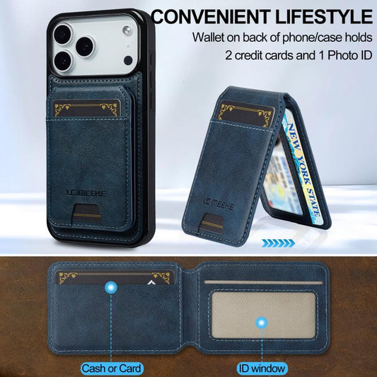 For iPhone 17 Pro Max LC.IMEEKE L3 Series Detachable RFID Card Bag Magsafe Phone Case(Blue) - iPhone 17 Pro Max Cases by LC.IMEEKE | Online Shopping UK | buy2fix