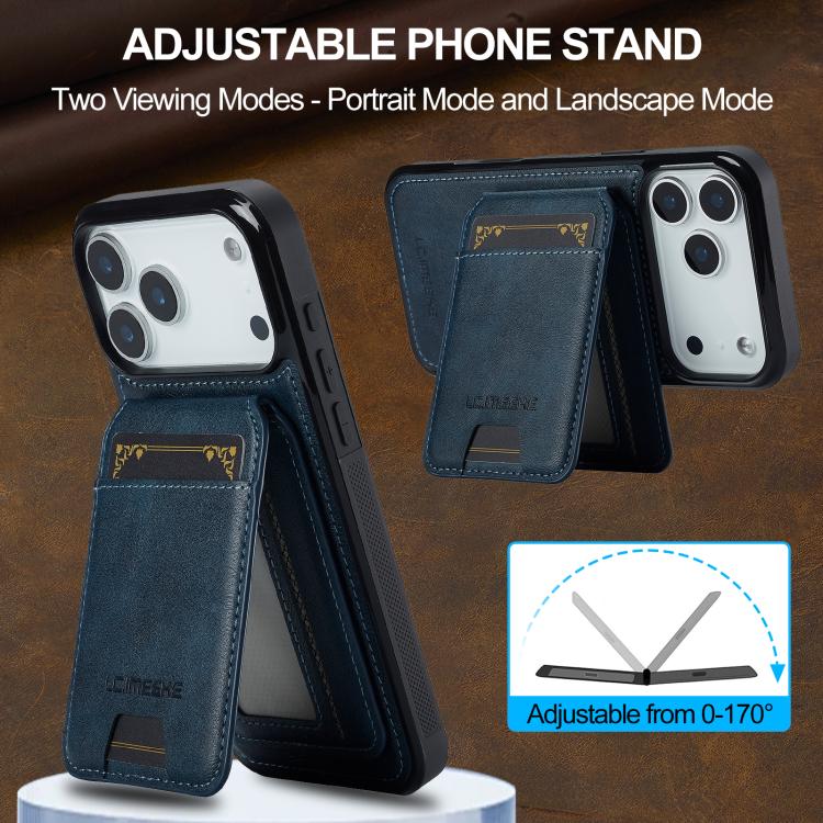 For iPhone 17 Pro Max LC.IMEEKE L3 Series Detachable RFID Card Bag Magsafe Phone Case(Blue) - iPhone 17 Pro Max Cases by LC.IMEEKE | Online Shopping UK | buy2fix