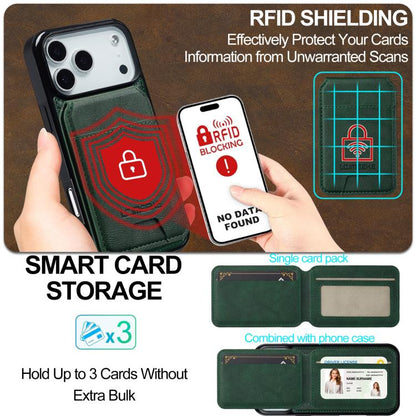 For iPhone 17 Pro Max LC.IMEEKE L3 Series Detachable RFID Card Bag Magsafe Phone Case(Green) - iPhone 17 Pro Max Cases by LC.IMEEKE | Online Shopping UK | buy2fix