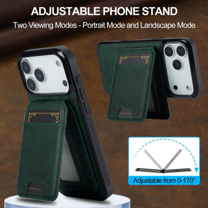 For iPhone 17 Pro Max LC.IMEEKE L3 Series Detachable RFID Card Bag Magsafe Phone Case(Green) - iPhone 17 Pro Max Cases by LC.IMEEKE | Online Shopping UK | buy2fix