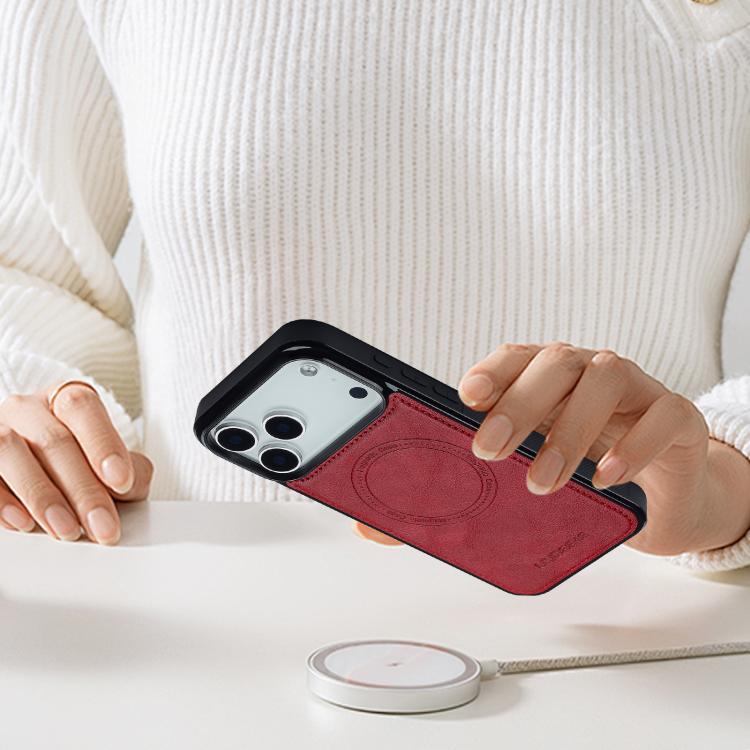 For iPhone 17 Pro Max LC.IMEEKE L3 Series Detachable RFID Card Bag Magsafe Phone Case(Red) - iPhone 17 Pro Max Cases by LC.IMEEKE | Online Shopping UK | buy2fix