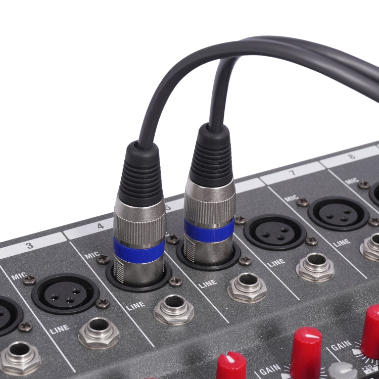 2 RCA Male to 2 XLR 3pin Male Audio Cable, Length:1.5m(Black Silver) by buy2fix