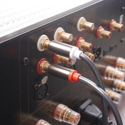 2 RCA Male to 2 XLR 3pin Male Audio Cable, Length:3m(Black Silver) by buy2fix