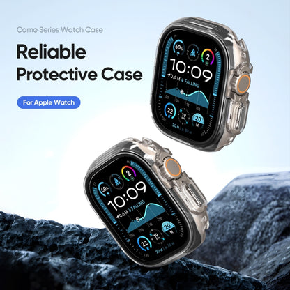 For Apple Watch Ultra 1 / 2 / 3 49mm DUX DUCIS Camo Series TPU Hybrid PC Watch Protective Case(Black) by DUX DUCIS
