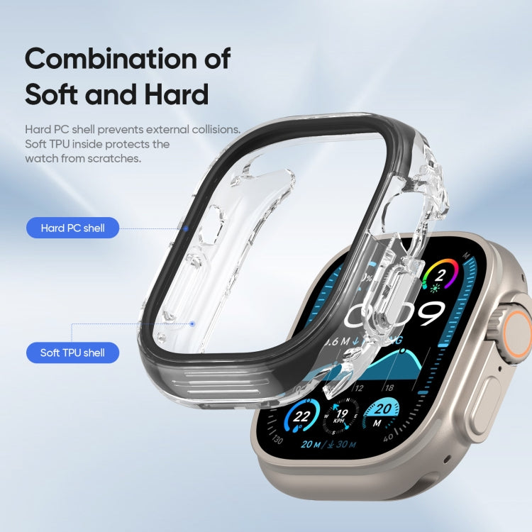 For Apple Watch Ultra 1 / 2 / 3 49mm DUX DUCIS Camo Series TPU Hybrid PC Watch Protective Case(Black) by DUX DUCIS