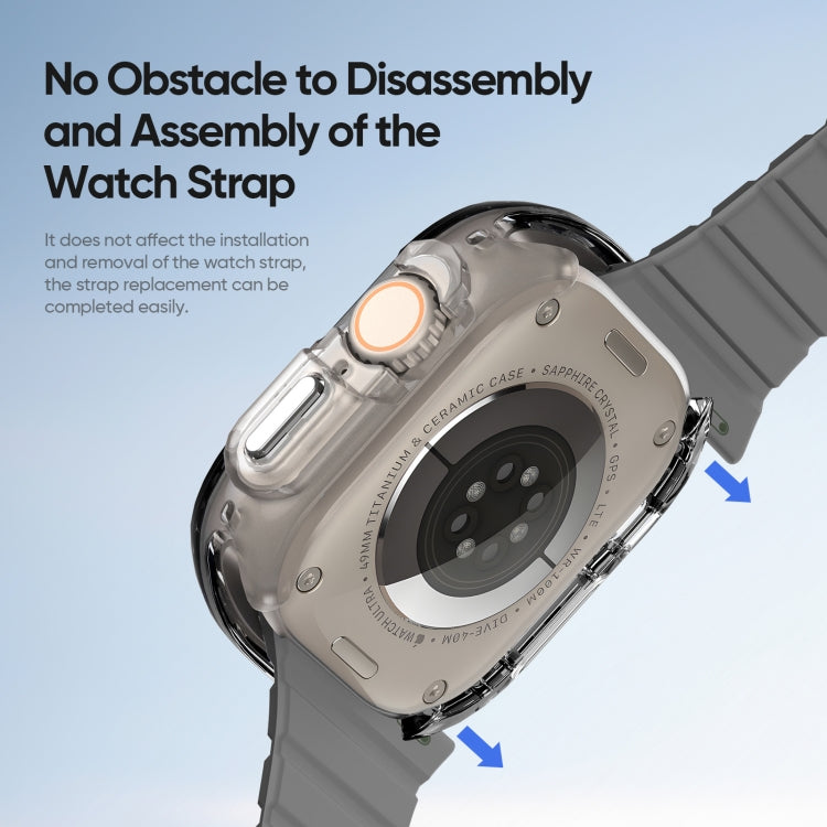 For Apple Watch Ultra 1 / 2 / 3 49mm DUX DUCIS Camo Series TPU Hybrid PC Watch Protective Case(Black) by DUX DUCIS