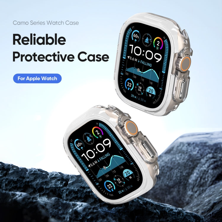 For Apple Watch Ultra 1 / 2 / 3 49mm DUX DUCIS Camo Series TPU Hybrid PC Watch Protective Case(White) by DUX DUCIS
