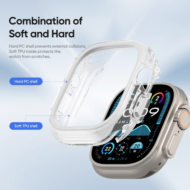 For Apple Watch Ultra 1 / 2 / 3 49mm DUX DUCIS Camo Series TPU Hybrid PC Watch Protective Case(White) by DUX DUCIS