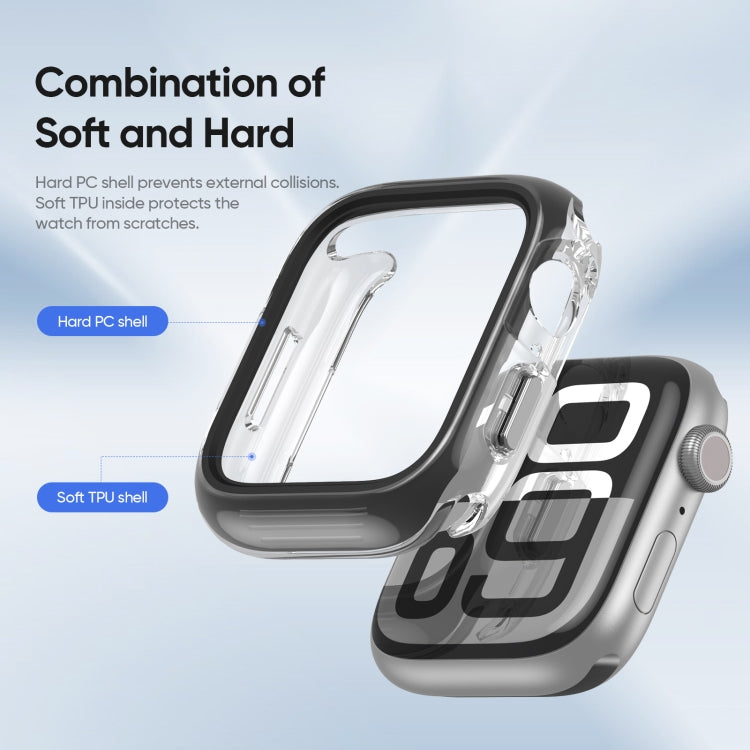 For Apple Watch Series 10 / 11 42mm DUX DUCIS Camo Series TPU Hybrid PC Watch Protective Case(Black) by DUX DUCIS