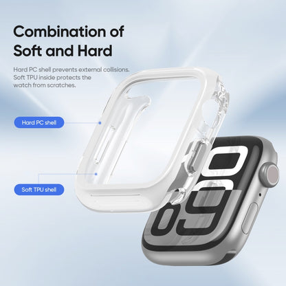 For Apple Watch Series 10 / 11 42mm DUX DUCIS Camo Series TPU Hybrid PC Watch Protective Case(White) by DUX DUCIS