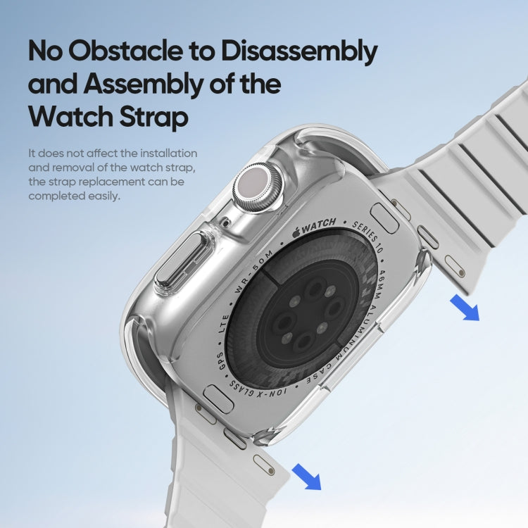 For Apple Watch Series 10 / 11 46mm DUX DUCIS Camo Series TPU Hybrid PC Watch Protective Case(White) by DUX DUCIS