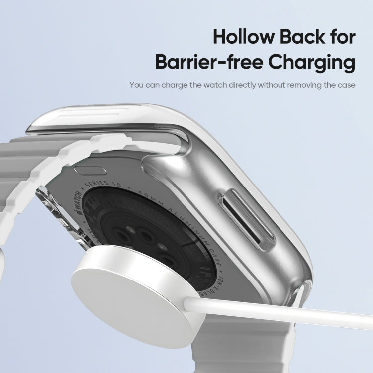 For Apple Watch Series 10 / 11 46mm DUX DUCIS Camo Series TPU Hybrid PC Watch Protective Case(White) by DUX DUCIS