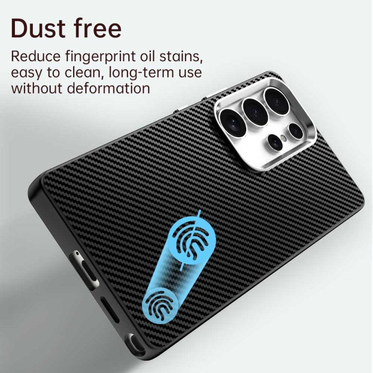 For Samsung Galaxy S25 Ultra 5G Carbon Fiber Series IMD Phone Case(Black) by buy2fix