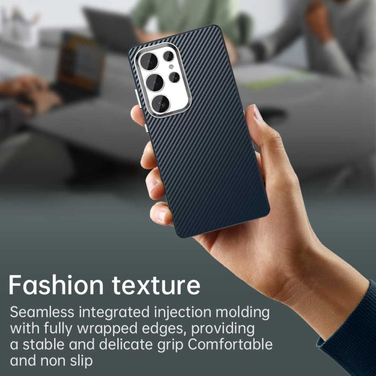 For Samsung Galaxy S25 Ultra 5G Carbon Fiber Series IMD Phone Case(Blue) by buy2fix
