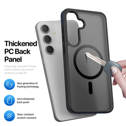 For Samsung Galaxy S25 5G DUX DUCIS Yind Series MagSafe TPU Hybrid PC Phone Case(Black) by DUX DUCIS