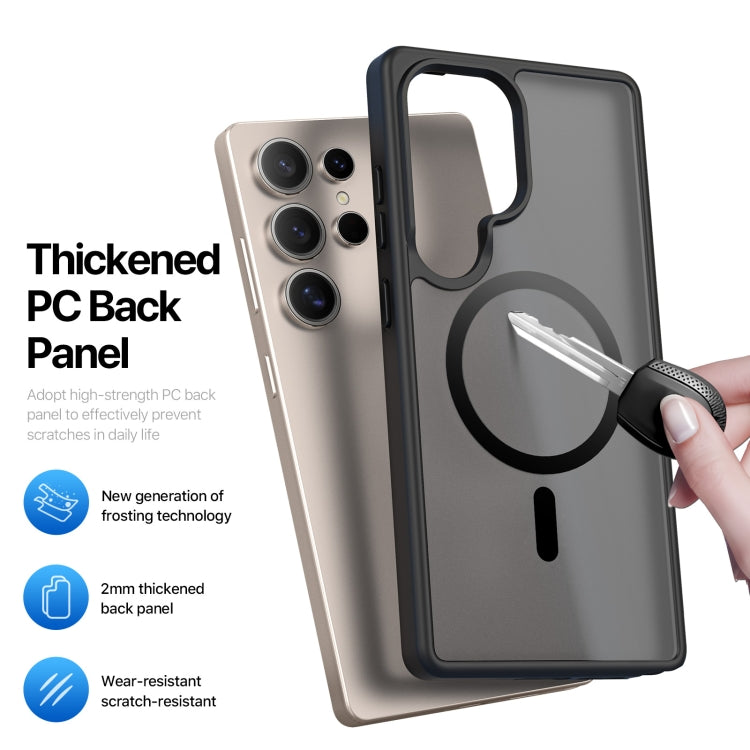 For Samsung Galaxy S25 Ultra 5G DUX DUCIS Yind Series MagSafe TPU Hybrid PC Phone Case(Black) by DUX DUCIS