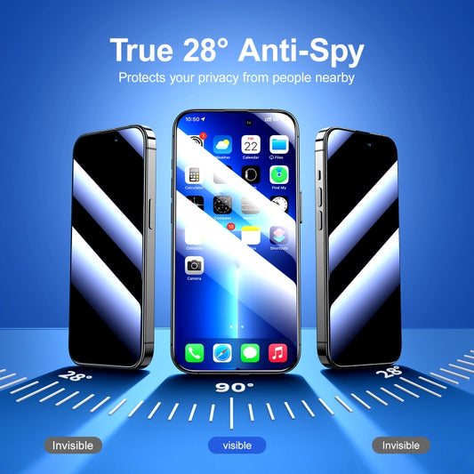 For iPhone 15 Pro JOYROOM Knight Series 2.5D Full Screen Privacy Tempered Film - iPhone 15 Pro Tempered Glass by JOYROOM | Online Shopping UK | buy2fix