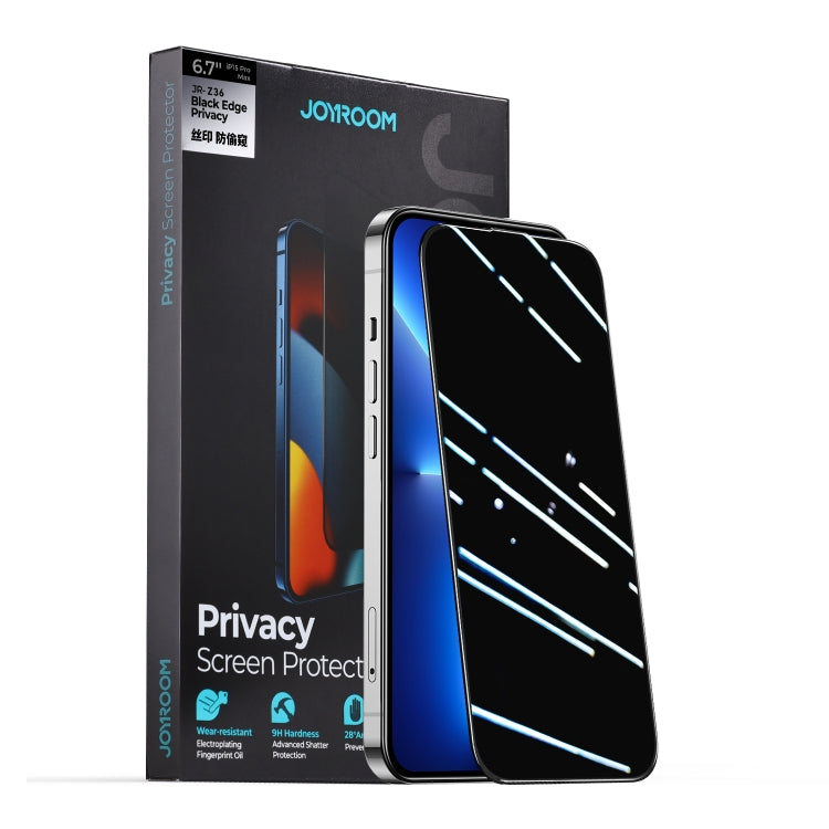 For iPhone 15 Pro JOYROOM Knight Series 2.5D Full Screen Privacy Tempered Film - iPhone 15 Pro Tempered Glass by JOYROOM | Online Shopping UK | buy2fix