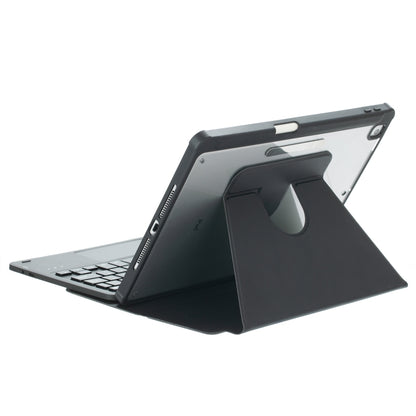 For iPad Pro 11 2024 L13-A 360 Rotation Acrylic Transparent Bluetooth Keyboard Leather Case With Touch Control(Black) - For iPad Pro by buy2fix | Online Shopping UK | buy2fix