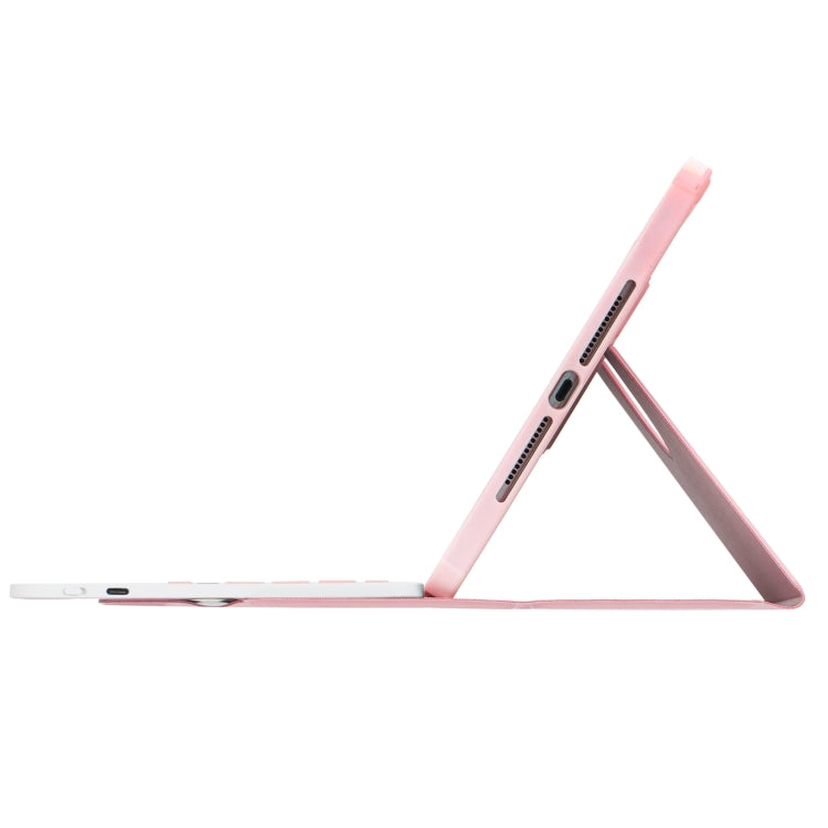 For iPad Pro 11 2024 L13-A 360 Rotation Acrylic Transparent Bluetooth Keyboard Leather Case With Touch Control(Pink) - For iPad Pro by buy2fix | Online Shopping UK | buy2fix