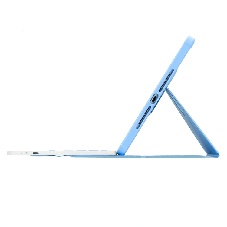 For iPad Pro 11 2024 L13-A 360 Rotation Acrylic Transparent Bluetooth Keyboard Leather Case With Touch Control(Blue) - For iPad Pro by buy2fix | Online Shopping UK | buy2fix