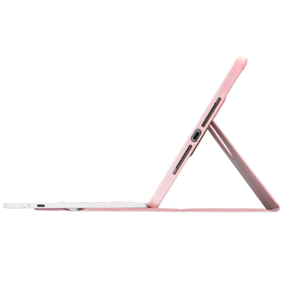 For iPad Pro 11 2024 L13-AS 360 Rotation Acrylic Transparent Bluetooth Keyboard Leather Case With Touch Control / Backlight(Pink) - For iPad Pro by buy2fix | Online Shopping UK | buy2fix