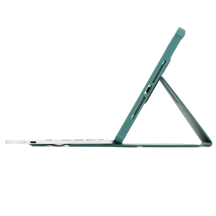 For iPad Pro 11 2024 L13-AS 360 Rotation Acrylic Transparent Bluetooth Keyboard Leather Case With Touch Control / Backlight(Green) - For iPad Pro by buy2fix | Online Shopping UK | buy2fix