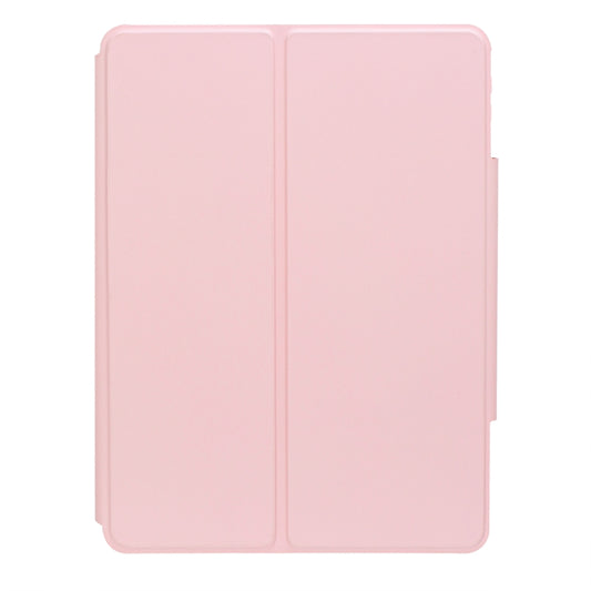 For iPad Pro 11 2024 YL13 360 Rotation Acrylic Transparent Round Keycap Bluetooth Keyboard Leather Case(Pink) - For iPad Pro by buy2fix | Online Shopping UK | buy2fix