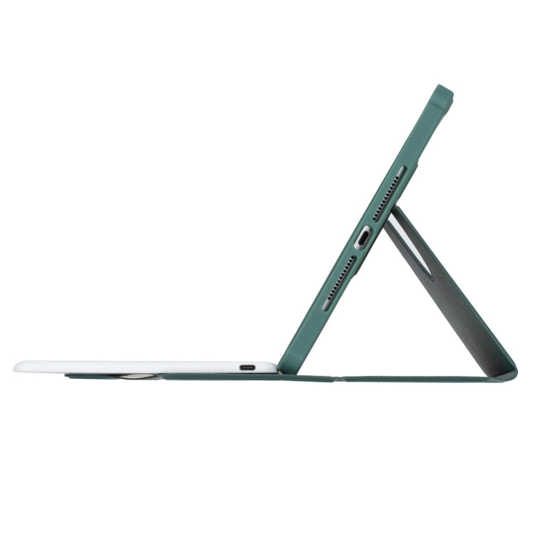 For iPad Pro 11 2024 YL13 360 Rotation Acrylic Transparent Round Keycap Bluetooth Keyboard Leather Case(Green) - For iPad Pro by buy2fix | Online Shopping UK | buy2fix