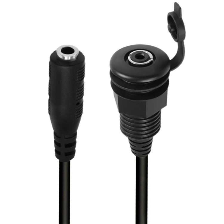 3.5mmTRS Stereo Thread Fixed Embedded Ground Plug Panel Audio Cable, Length: 0.3m(Female to Female) - Video & Audio Cable by buy2fix | Online Shopping UK | buy2fix