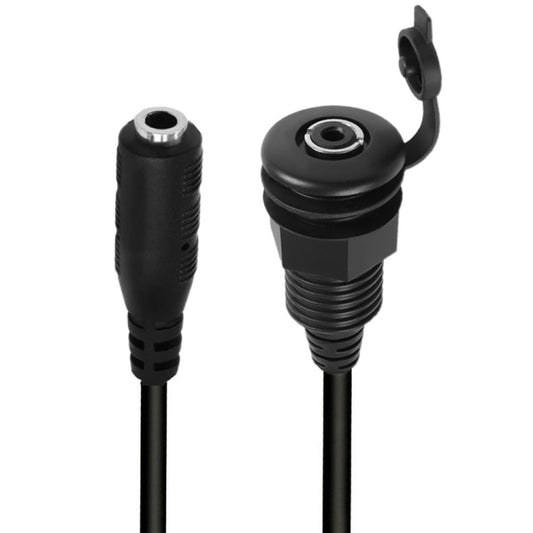 3.5mmTRS Stereo Thread Fixed Embedded Ground Plug Panel Audio Cable, Length: 0.3m(Female to Female) - Video & Audio Cable by buy2fix | Online Shopping UK | buy2fix