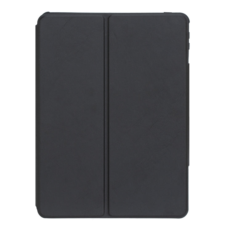 For iPad Pro 11 2024 YL13-A 360 Rotation Acrylic Transparent Round Keycap Bluetooth Keyboard Leather Case With Touch Control(Black) - For iPad Pro by buy2fix | Online Shopping UK | buy2fix