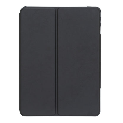 For iPad Pro 11 2024 YL13-A 360 Rotation Acrylic Transparent Round Keycap Bluetooth Keyboard Leather Case With Touch Control(Black) - For iPad Pro by buy2fix | Online Shopping UK | buy2fix