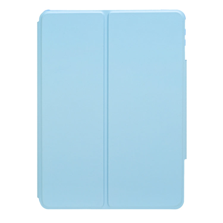 For iPad Pro 11 2024 YL13-A 360 Rotation Acrylic Transparent Round Keycap Bluetooth Keyboard Leather Case With Touch Control(Blue) - For iPad Pro by buy2fix | Online Shopping UK | buy2fix