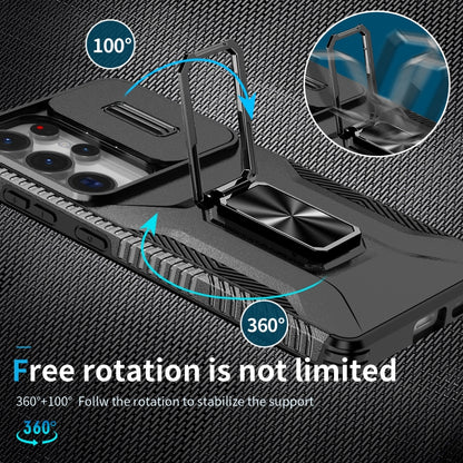 For Samsung Galaxy S25 Ultra 5G Sliding Camshield Holder Phone Case(Black) by buy2fix